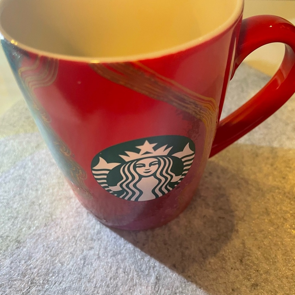 Starbucks Bold Red Mug with Logo